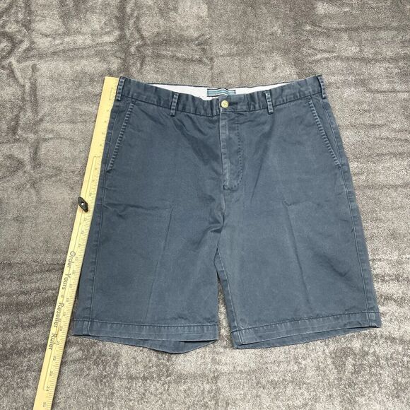 Peter Millar Mens Shorts 34 Blue Cotton Flat Front Chino Golf Beach Resort - Picture 5 of 7